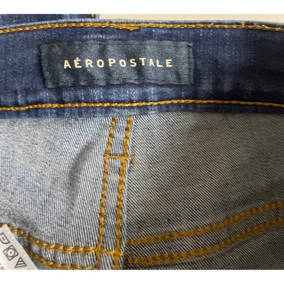 Aeropostale Women's Jeans Size 2 Regular Blue Distressed Skinny Denim Tapered - Picture 6 of 8